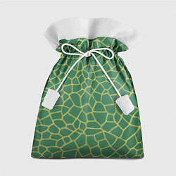 Мешок для подарков Зелёная текстура - нейросеть, цвет: 3D-принт