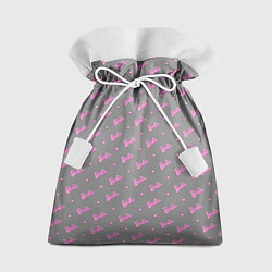Мешок для подарков Паттерн - Барби и серый фон, цвет: 3D-принт