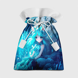 Мешок для подарков Снежная лиса в стиле аниме, цвет: 3D-принт