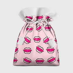 Мешок для подарков Силуэт губы, цвет: 3D-принт