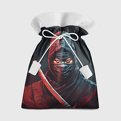 Мешок для подарков Портрет сурового ниндзя, цвет: 3D-принт