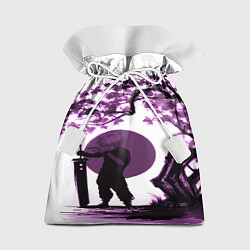 Мешок для подарков Канеки самурай под сакурой, цвет: 3D-принт