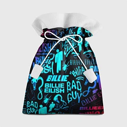 Мешок для подарков Billie Eilish neon pattern, цвет: 3D-принт