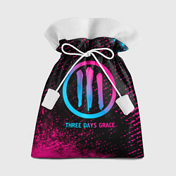 Мешок для подарков Three Days Grace - neon gradient, цвет: 3D-принт