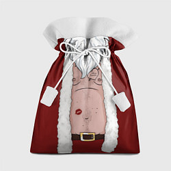 Мешок для подарков Прикольный костюм санта клауса - голое тело, цвет: 3D-принт