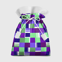 Мешок для подарков Ретро квадраты баклажановые, цвет: 3D-принт