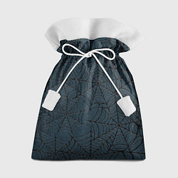 Мешок для подарков Паутина тёмно-синий, цвет: 3D-принт
