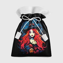 Мешок для подарков Ведьма с красными волосами, цвет: 3D-принт