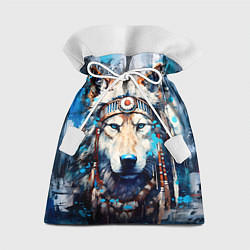 Мешок для подарков Волк индеец, цвет: 3D-принт