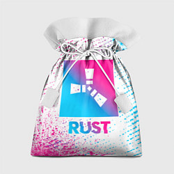 Мешок для подарков Rust neon gradient style, цвет: 3D-принт