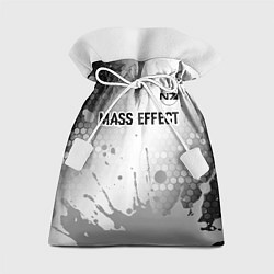 Мешок для подарков Mass Effect glitch на светлом фоне посередине, цвет: 3D-принт