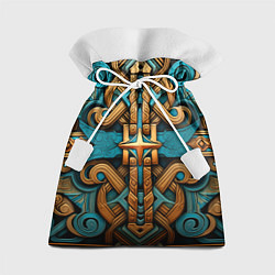 Мешок для подарков Орнамент в норвежском стиле, цвет: 3D-принт