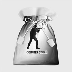 Мешок для подарков Counter Strike glitch на светлом фоне, цвет: 3D-принт