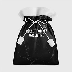 Мешок для подарков Bullet For My Valentine glitch на темном фоне посе, цвет: 3D-принт