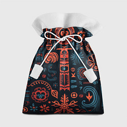 Мешок для подарков Абстрактный паттерн в славянской стилистике, цвет: 3D-принт
