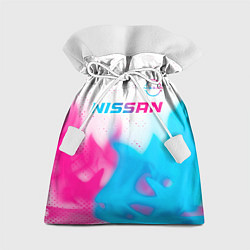 Мешок для подарков Nissan neon gradient style посередине, цвет: 3D-принт