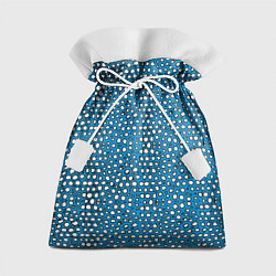 Мешок для подарков Белые пузырьки на синем фоне, цвет: 3D-принт