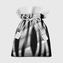 Мешок для подарков Черные размытые овалы и полосы, цвет: 3D-принт