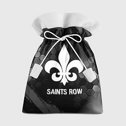 Мешок для подарков Saints Row glitch на темном фоне, цвет: 3D-принт