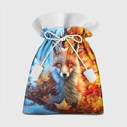 Мешок для подарков Лиса осень-зима, цвет: 3D-принт