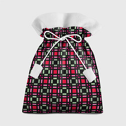 Мешок для подарков Красно-черный зеленый геометрический узор, цвет: 3D-принт