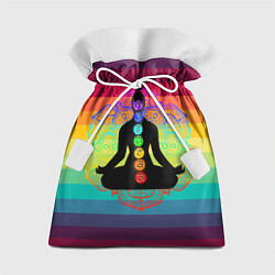 Мешок для подарков Символ кундалини йоги - чакры исцеления, цвет: 3D-принт