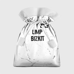 Мешок для подарков Limp Bizkit glitch на светлом фоне посередине, цвет: 3D-принт