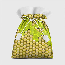 Мешок для подарков Жёлтая энерго-броня из шестиугольников, цвет: 3D-принт