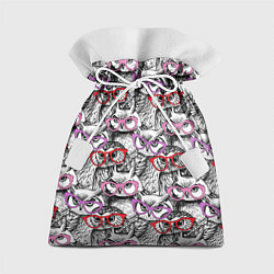 Мешок для подарков Совы в розовых очках, цвет: 3D-принт