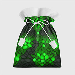 Мешок для подарков Зелёный трескающийся камень, цвет: 3D-принт