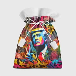 Мешок для подарков Дональд Трамп - граффити - нейросеть, цвет: 3D-принт