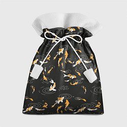 Мешок для подарков Карпы кои и дождь, цвет: 3D-принт