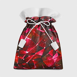 Мешок для подарков Красное разбитое стекло, цвет: 3D-принт