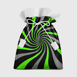 Мешок для подарков Чёрные щупальца и лаймовые жгуты, цвет: 3D-принт