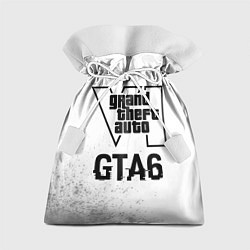 Мешок для подарков GTA6 glitch на светлом фоне, цвет: 3D-принт