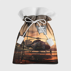 Мешок для подарков GTA 6 вертолет, цвет: 3D-принт