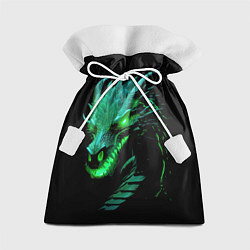 Мешок для подарков Дракон с зеленым свечением, цвет: 3D-принт