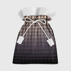 Мешок для подарков Бежево-фиолетовый ромбы-полосы, цвет: 3D-принт