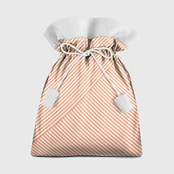 Мешок для подарков Полосы персиковый, цвет: 3D-принт