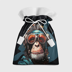 Мешок для подарков Крутая обезьяна в очках, цвет: 3D-принт