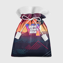 Мешок для подарков GTA 6 logo абстрактный фон, цвет: 3D-принт
