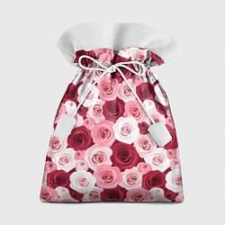 Мешок для подарков Красные и розовые розы, цвет: 3D-принт