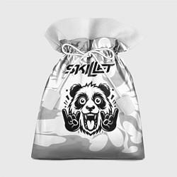Мешок для подарков Skillet рок панда на светлом фоне, цвет: 3D-принт