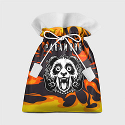 Мешок для подарков Paramore рок панда и огонь, цвет: 3D-принт