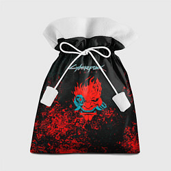 Мешок для подарков Cyberpunk 2077 брызги красок, цвет: 3D-принт
