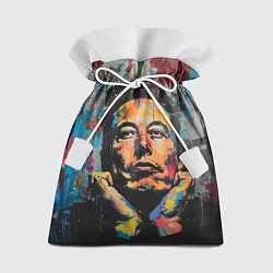 Мешок для подарков Илон Маск граффити портрет, цвет: 3D-принт