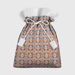 Мешок для подарков Марокканская мозаика цветочный узор, цвет: 3D-принт
