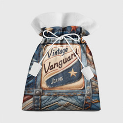 Мешок для подарков Vintage vanguard jeans - patchwork, цвет: 3D-принт