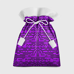 Мешок для подарков Чёрные полосы на фиолетовом фоне, цвет: 3D-принт