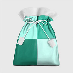 Мешок для подарков Геометричный зелёный и мятный, цвет: 3D-принт
